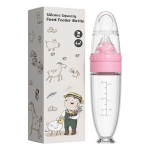 Baby Silicone Rice Cereal Bottle, Baby Food Bottle, Squeeze Spoon, Suction Cup Rice Cereal Feeder, Cross-Border Manufacturer Batch